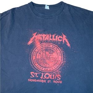 Metallica 2008‎ St. Louis Missouri Show Your Scars T Shirt Size 2XL Short Sleeve